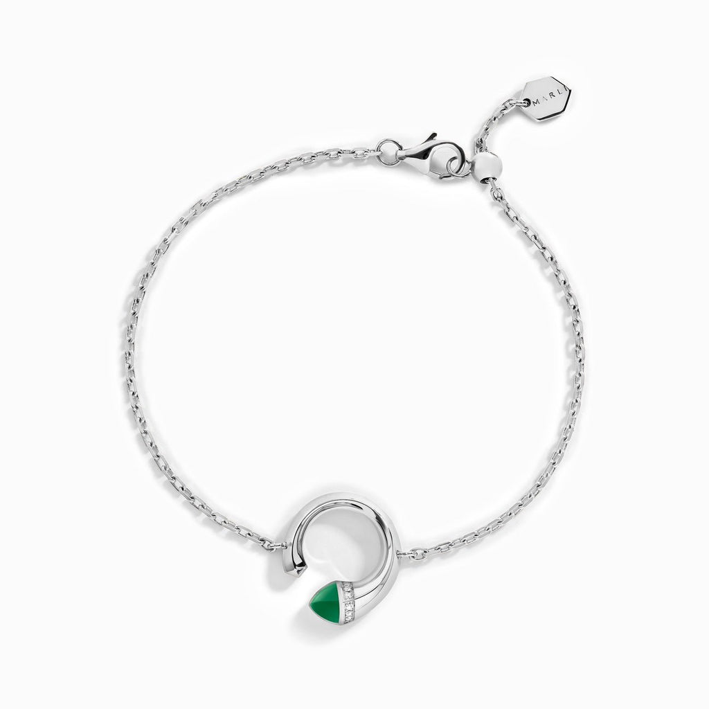 Cleo Venus Gold Chain Bracelet   White Gold