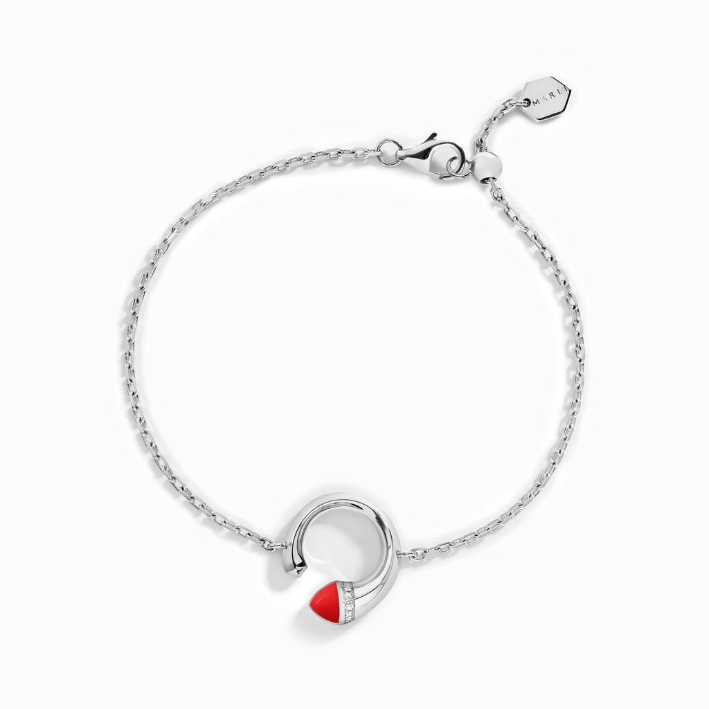Cleo Venus Gold Chain Bracelet   White Gold