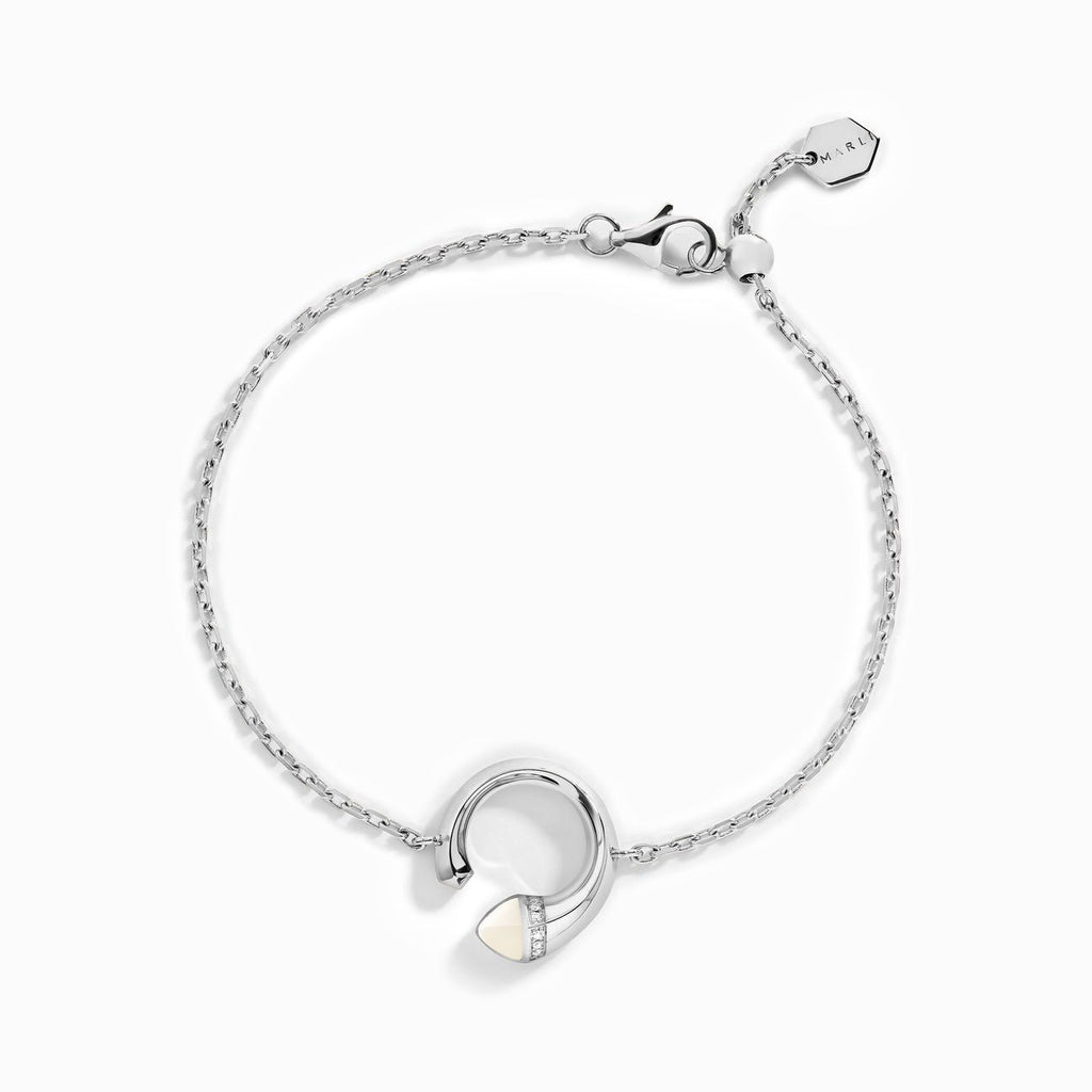 Cleo Venus Gold Chain Bracelet   White Gold