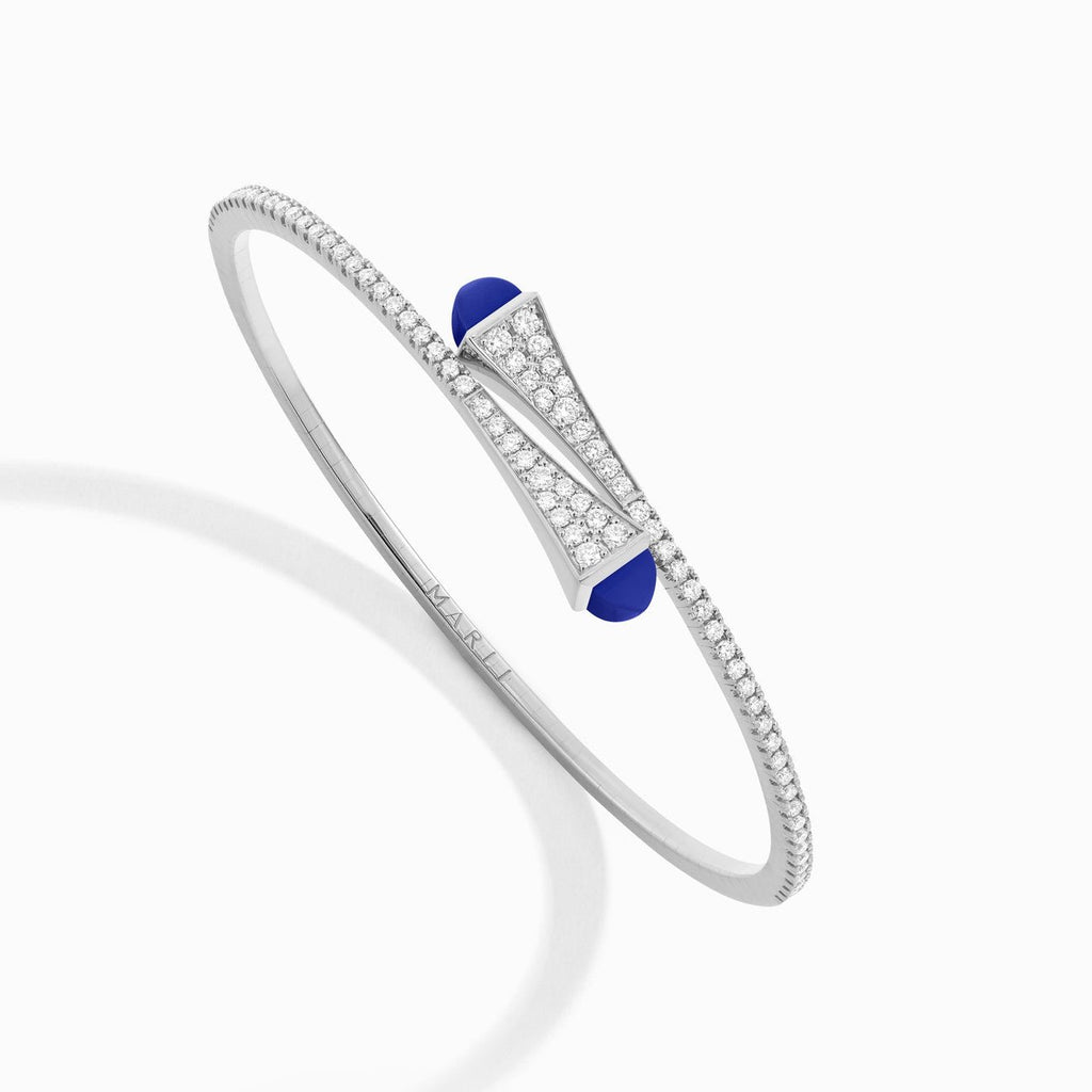 Cleo Diamond Slim Slip-On Bracelet White Gold