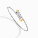 Cleo Diamond Slim Slip-On Bracelet White Gold