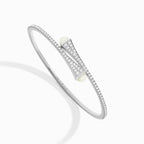 Cleo Diamond Slim Slip-On Bracelet White Gold