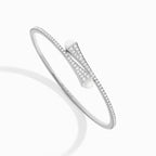 Cleo Diamond Slim Slip-On Bracelet White Gold