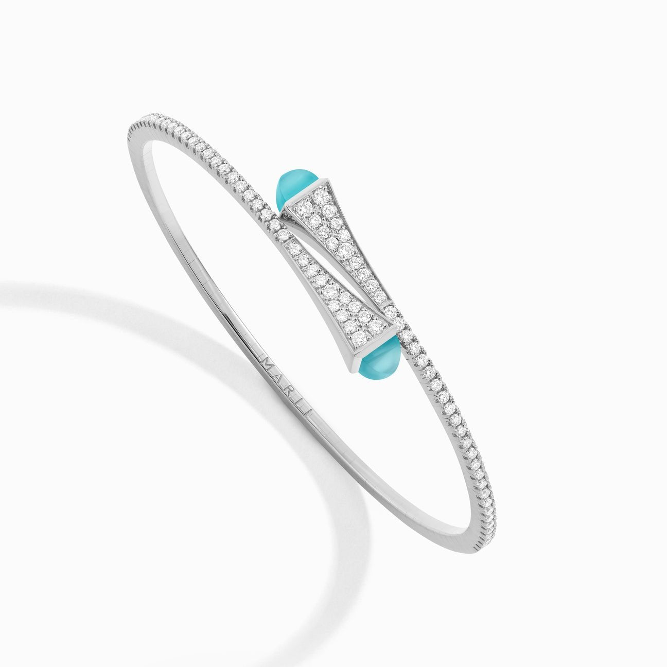 Cleo Diamond Slim Slip-On Bracelet White Gold