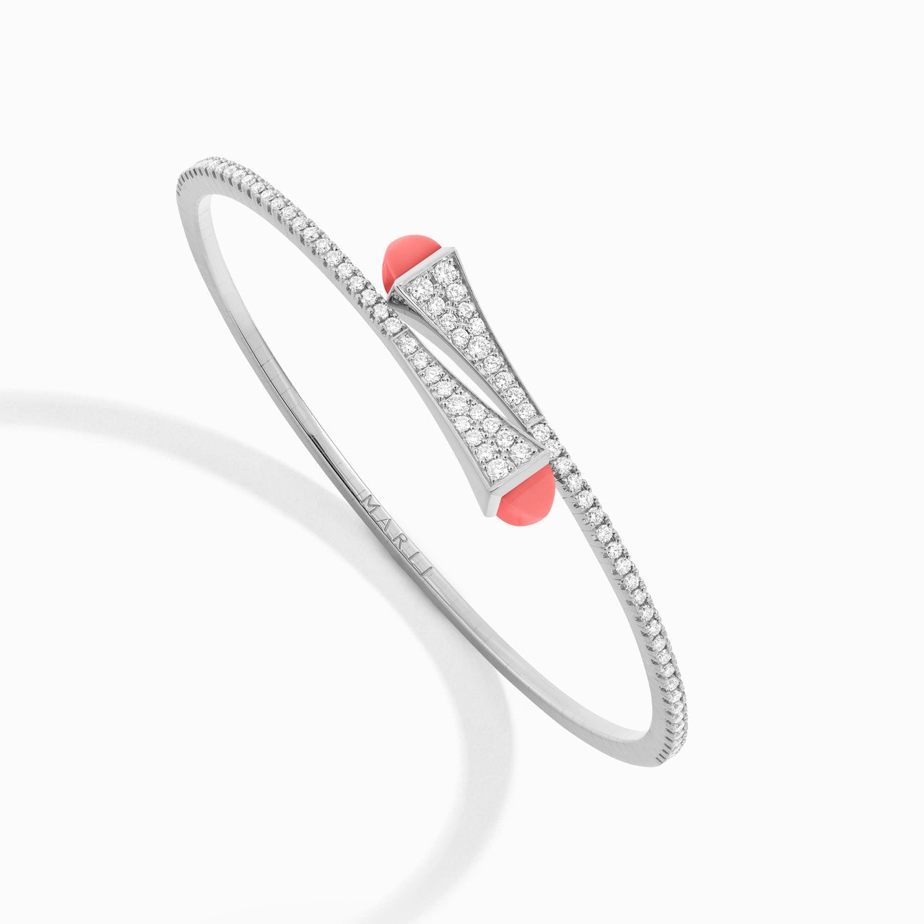 Cleo Diamond Slim Slip-On Bracelet White Gold