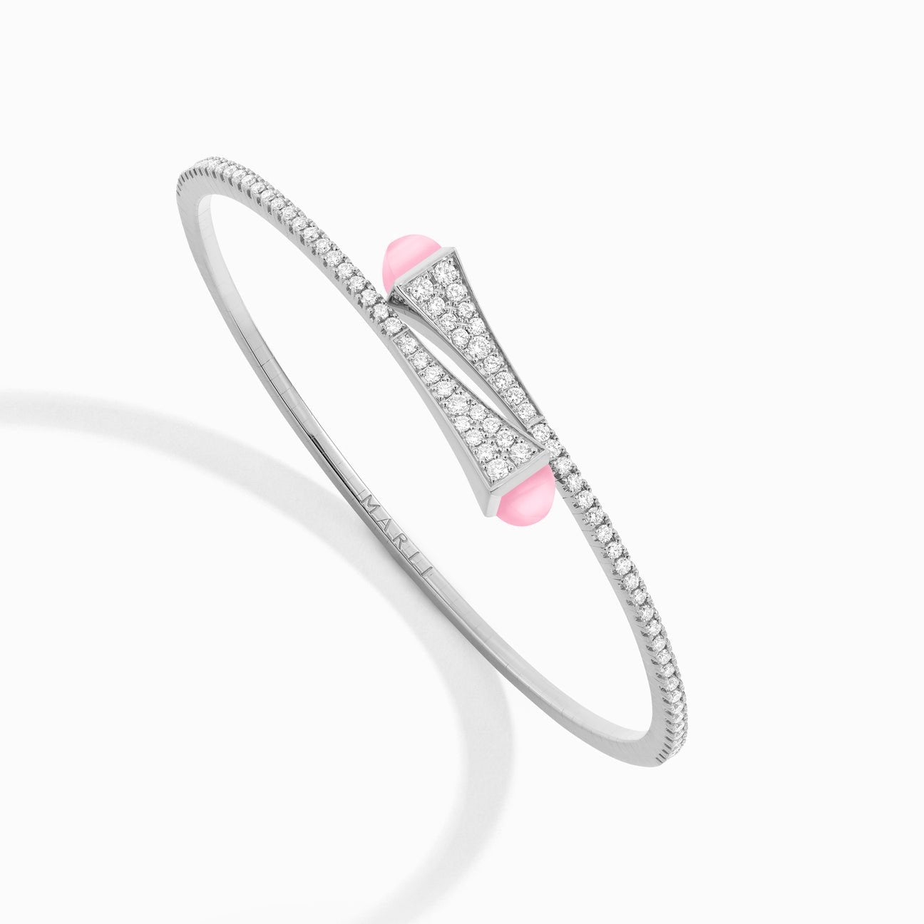 Cleo Diamond Slim Slip-On Bracelet White Gold