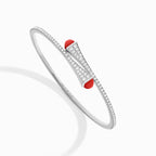 Cleo Diamond Slim Slip-On Bracelet White Gold