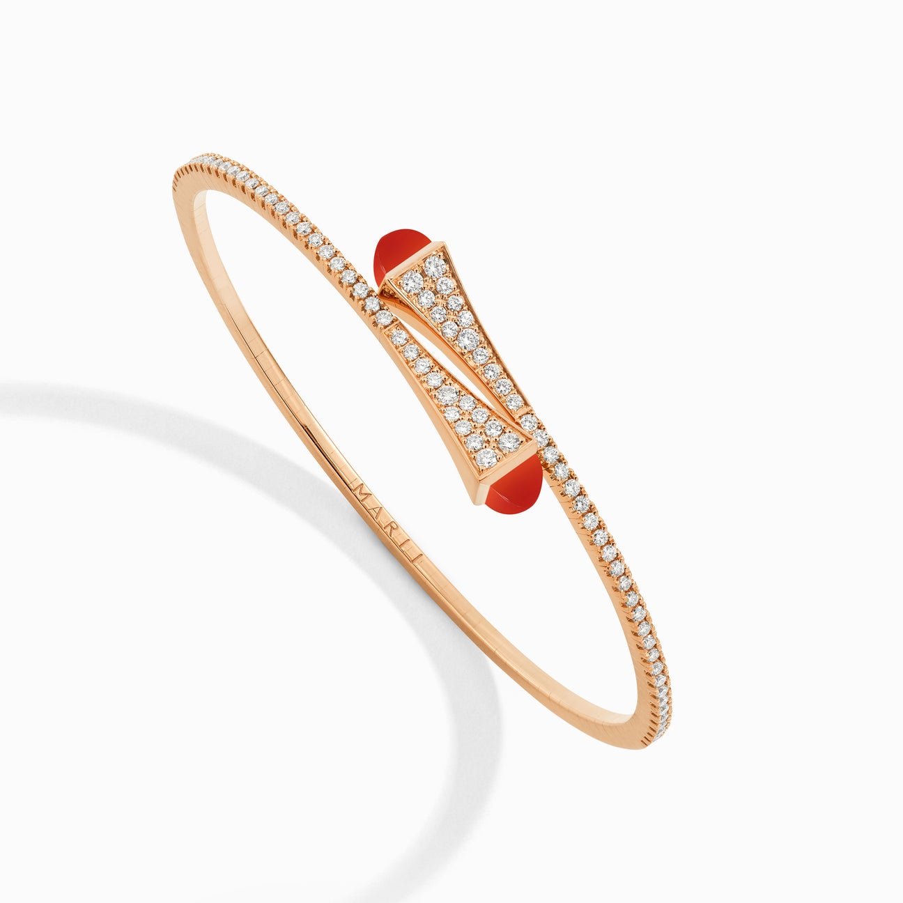 Cleo Diamond Slim Slip-On Bracelet Rose Gold
