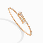 Cleo Diamond Slim Slip-On Bracelet Rose Gold