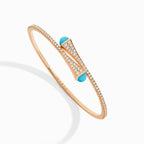 Cleo Diamond Slim Slip-On Bracelet Rose Gold