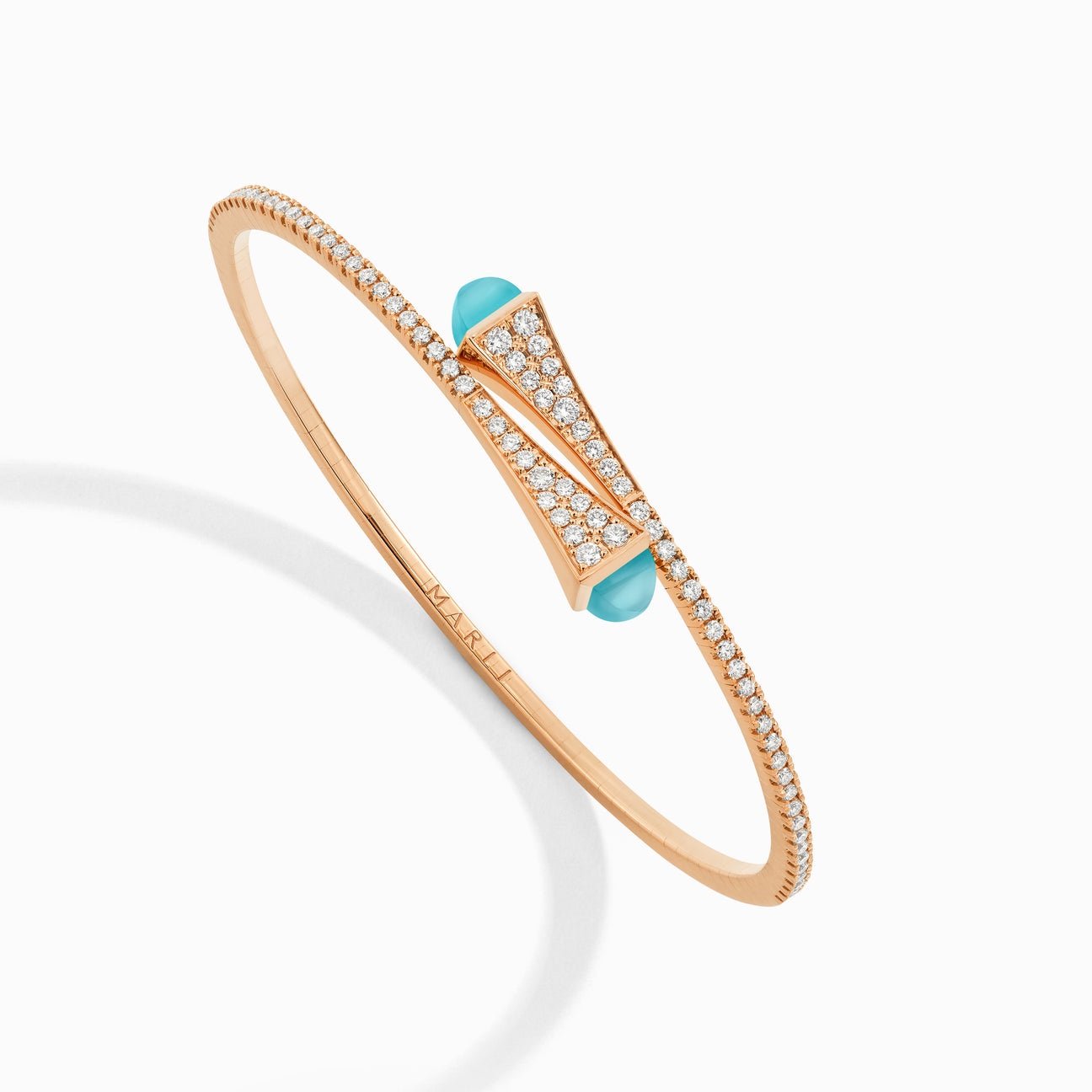 Cleo Diamond Slim Slip-On Bracelet Rose Gold