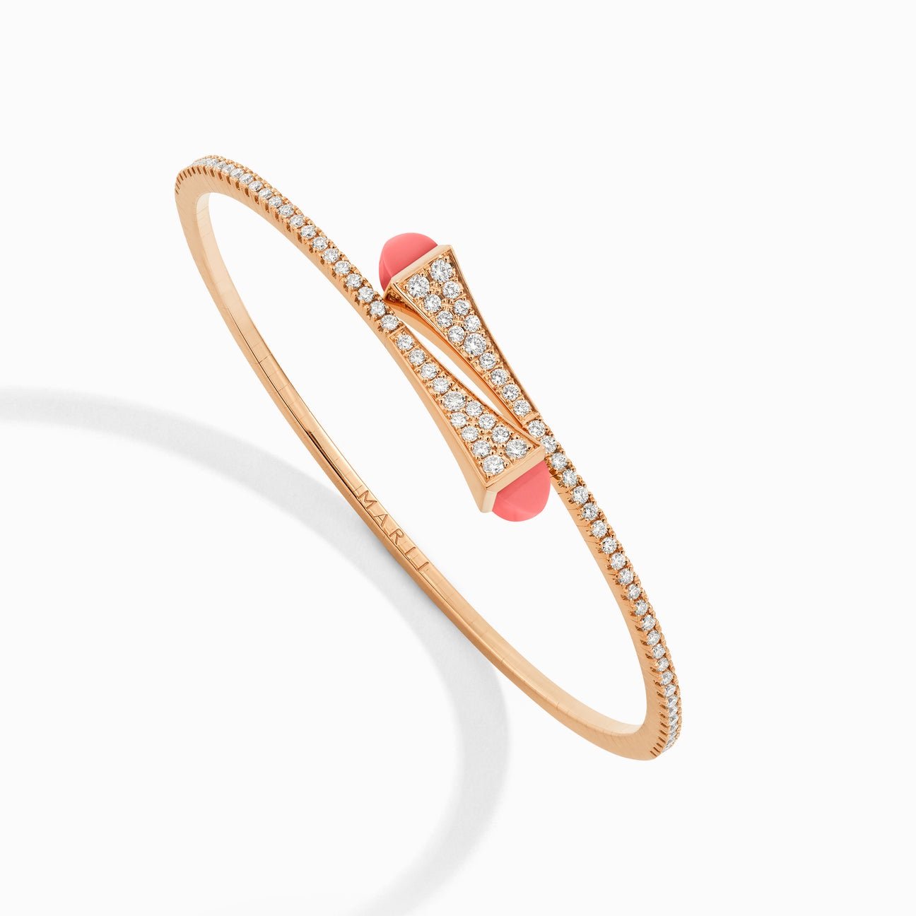 Cleo Diamond Slim Slip-On Bracelet Rose Gold