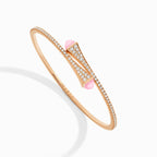 Cleo Diamond Slim Slip-On Bracelet Rose Gold