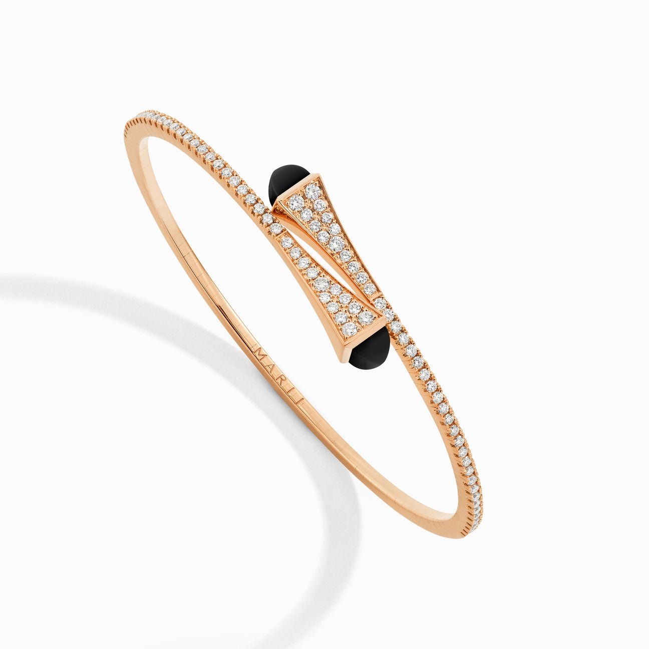 Cleo Diamond Slim Slip-On Bracelet Rose Gold
