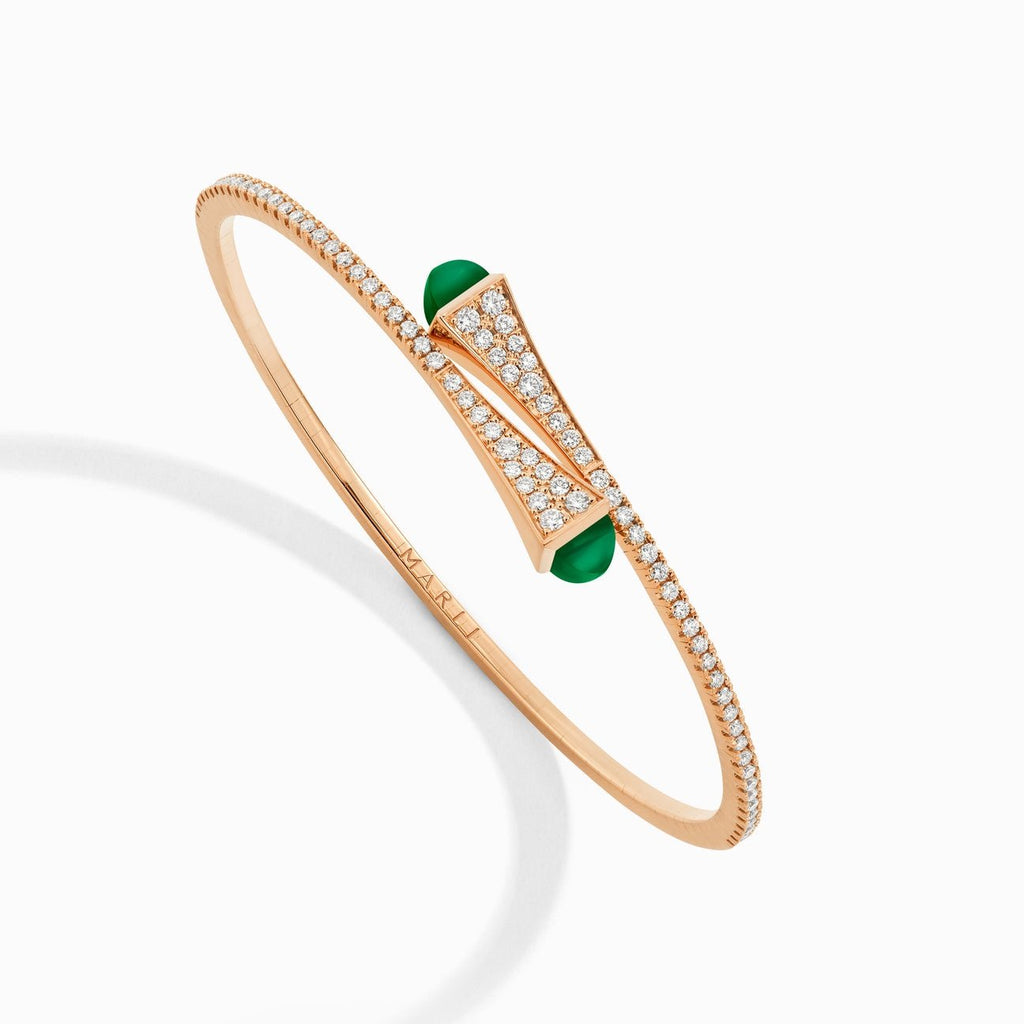 Cleo Diamond Slim Slip-On Bracelet Rose Gold