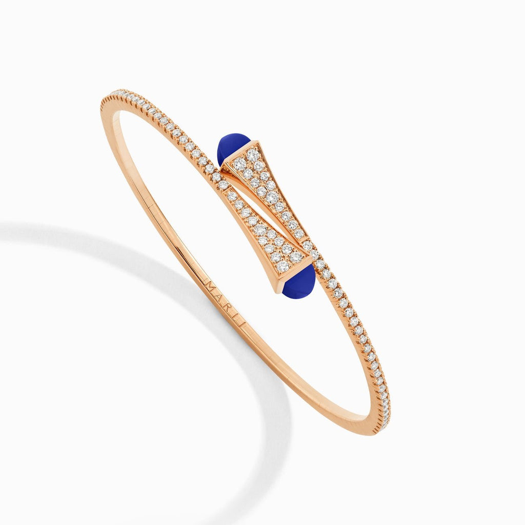 Cleo Diamond Slim Slip-On Bracelet Rose Gold