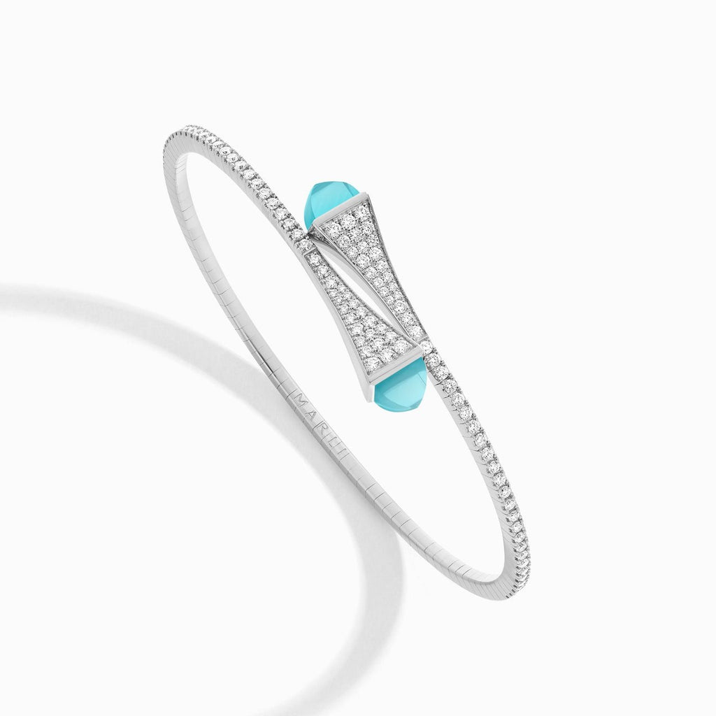 Cleo Diamond Midi Slip-On Bracelet White Gold