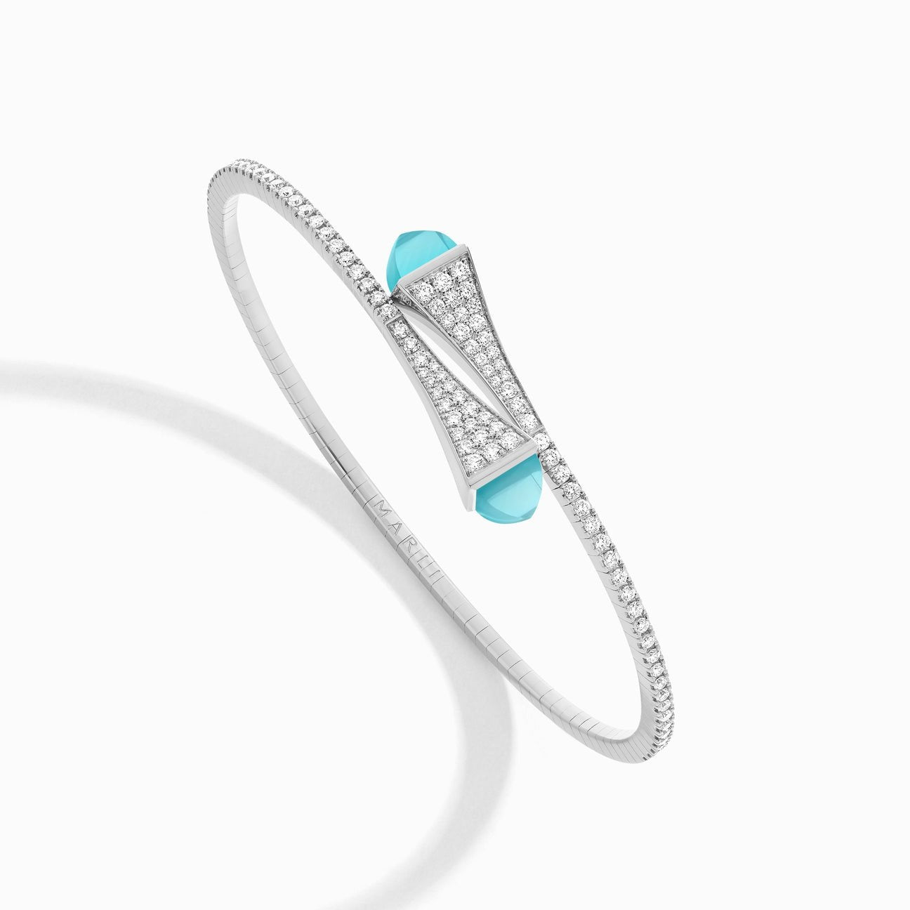 Cleo Diamond Midi Slip-On Bracelet White Gold