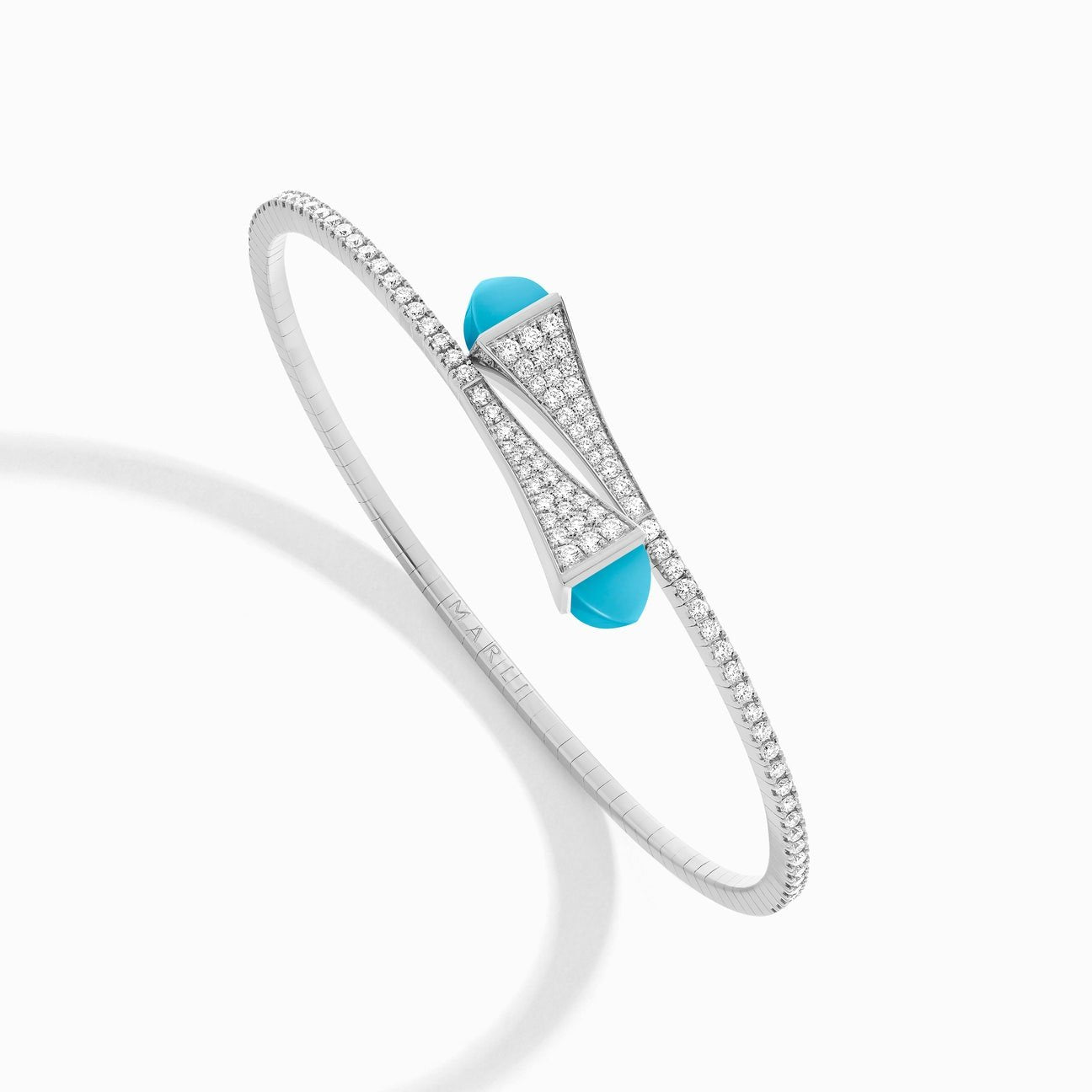 Cleo Diamond Midi Slip-On Bracelet White Gold