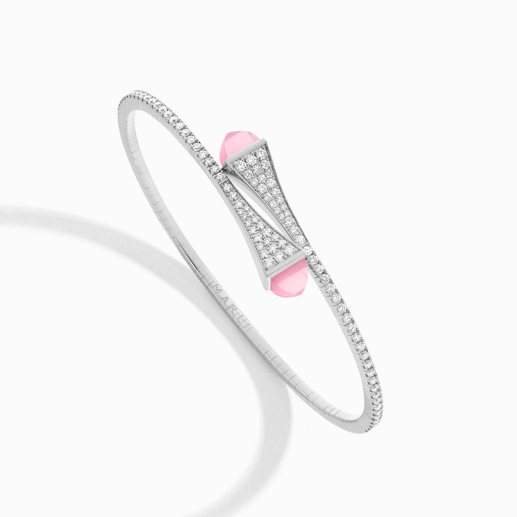 Cleo Diamond Midi Slip-On Bracelet White Gold
