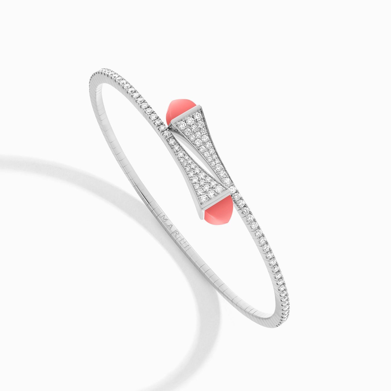 Cleo Diamond Midi Slip-On Bracelet White Gold