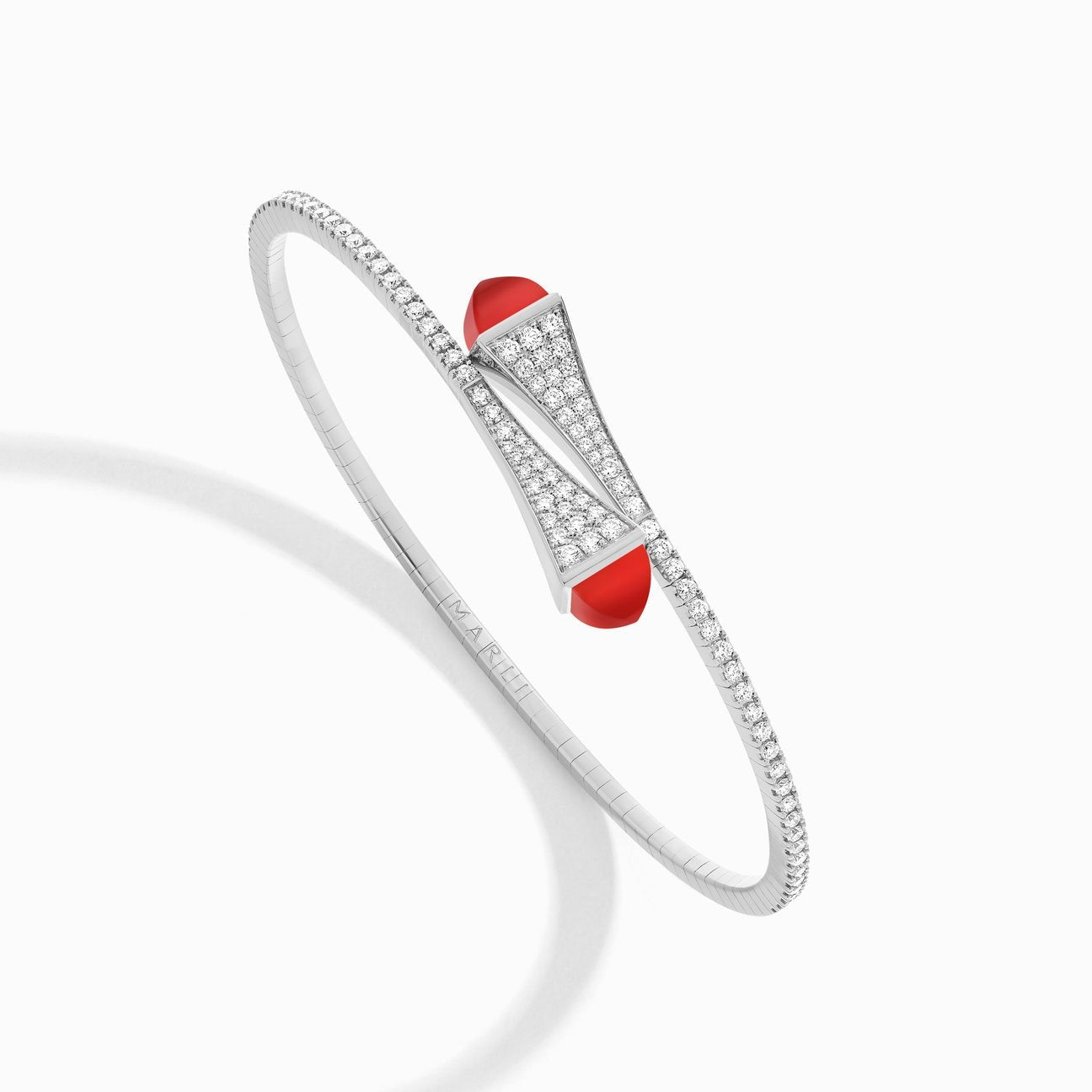 Cleo Diamond Midi Slip-On Bracelet White Gold