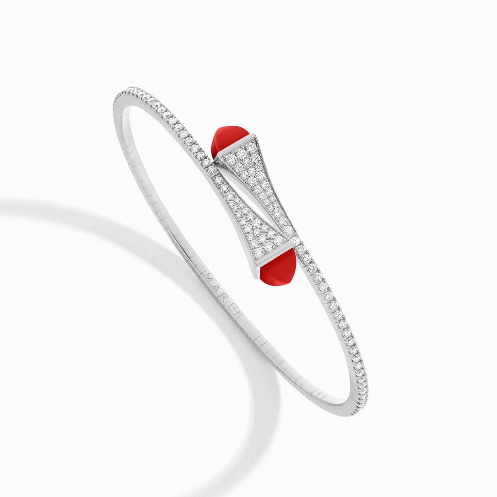 Cleo Diamond Midi Slip-On Bracelet White Gold