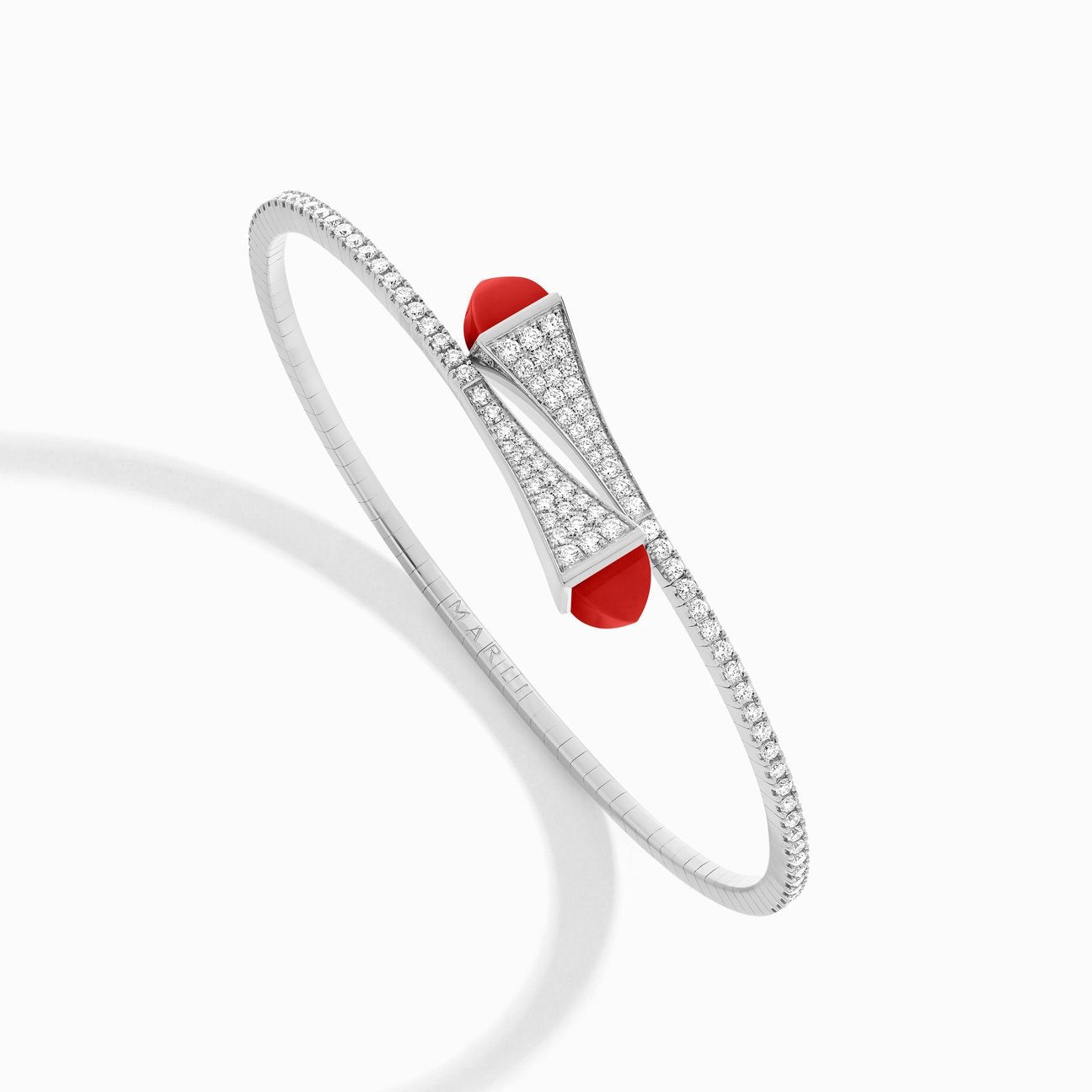 Cleo Diamond Midi Slip-On Bracelet White Gold