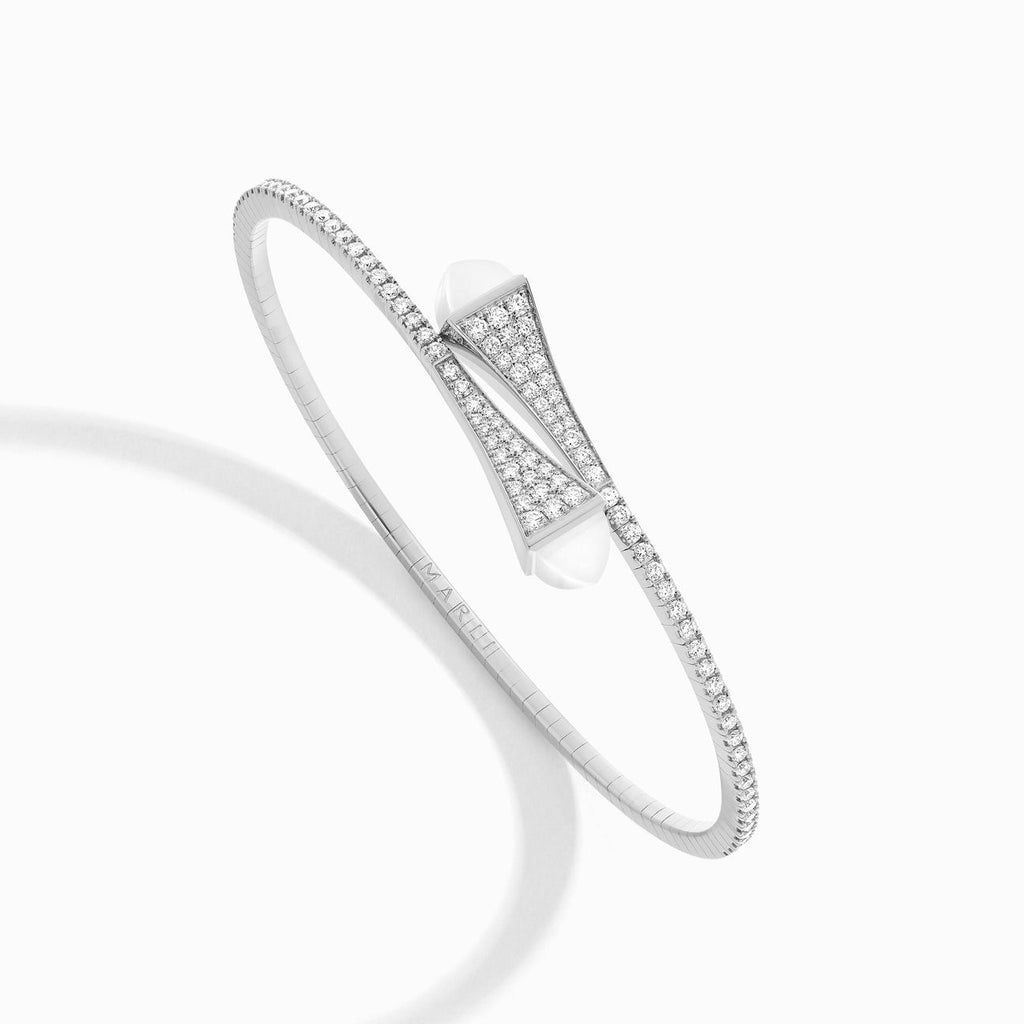 Cleo Diamond Midi Slip-On Bracelet White Gold