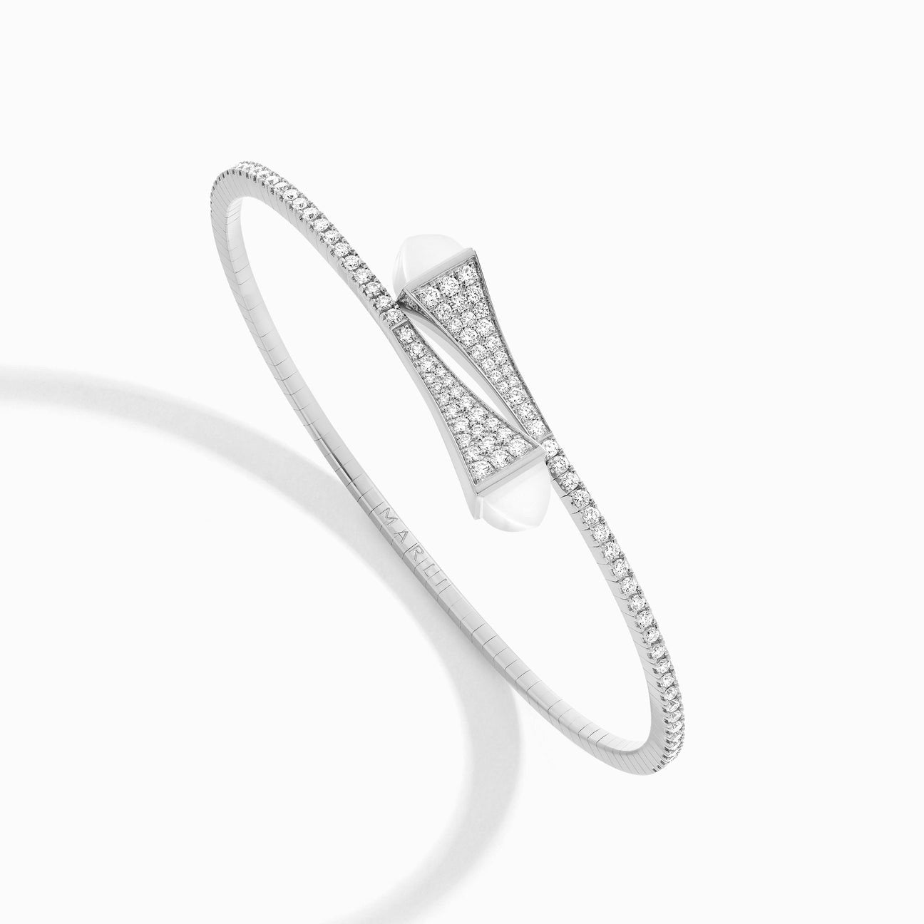 Cleo Diamond Midi Slip-On Bracelet White Gold