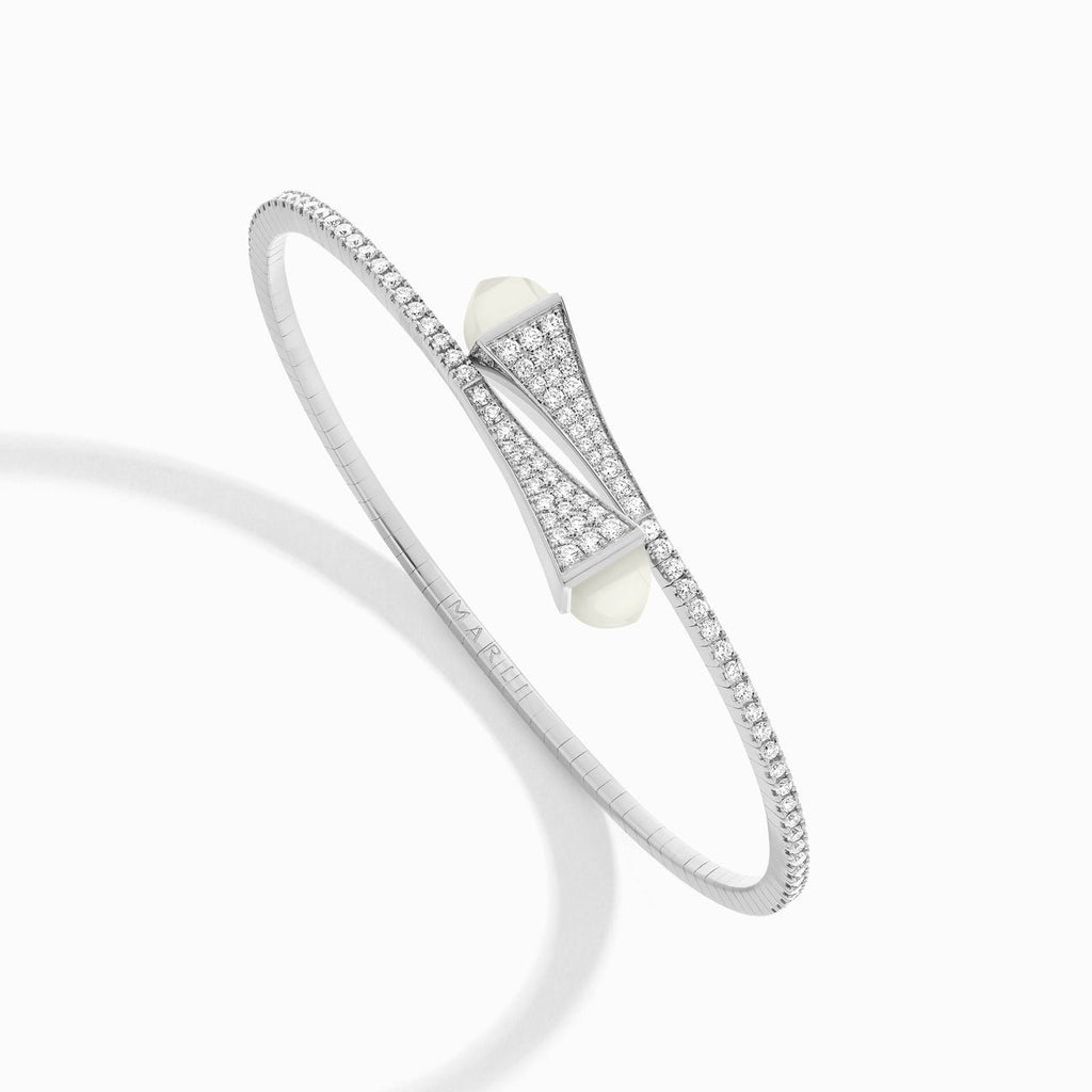 Cleo Diamond Midi Slip-On Bracelet White Gold