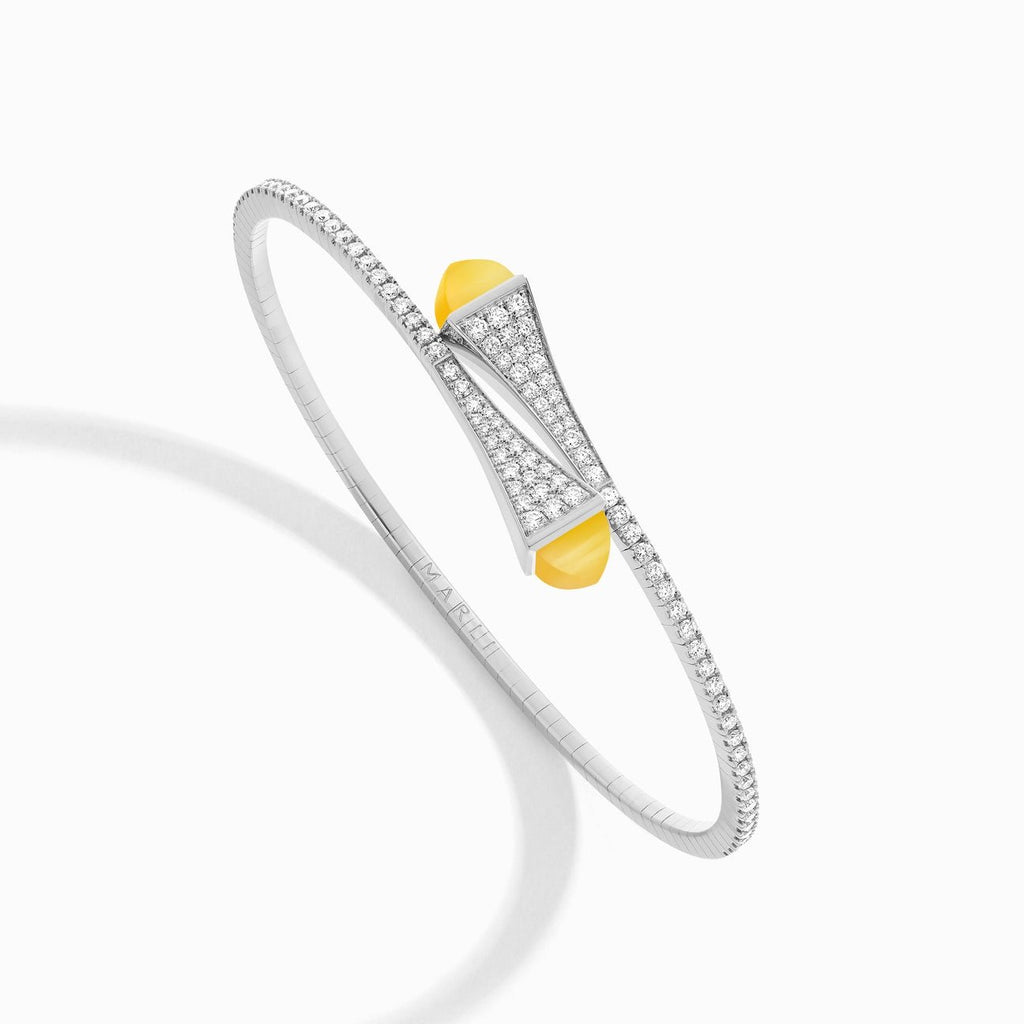 Cleo Diamond Midi Slip-On Bracelet White Gold