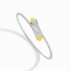 Cleo Diamond Midi Slip-On Bracelet White Gold