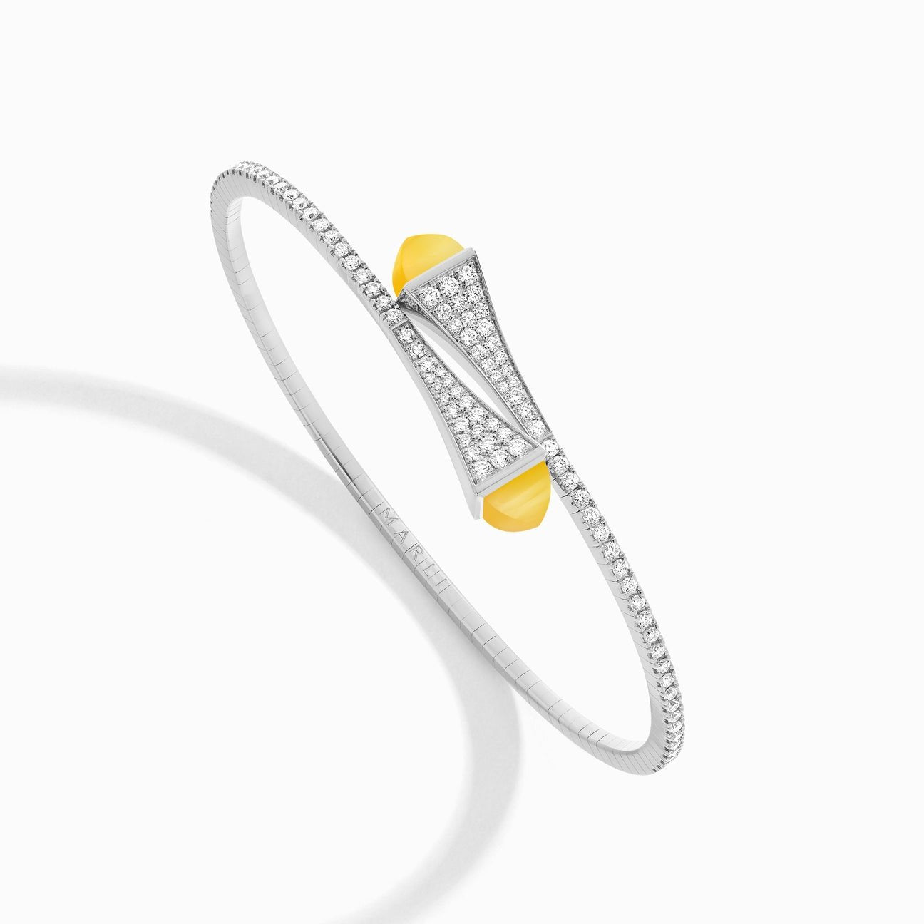 Cleo Diamond Midi Slip-On Bracelet White Gold