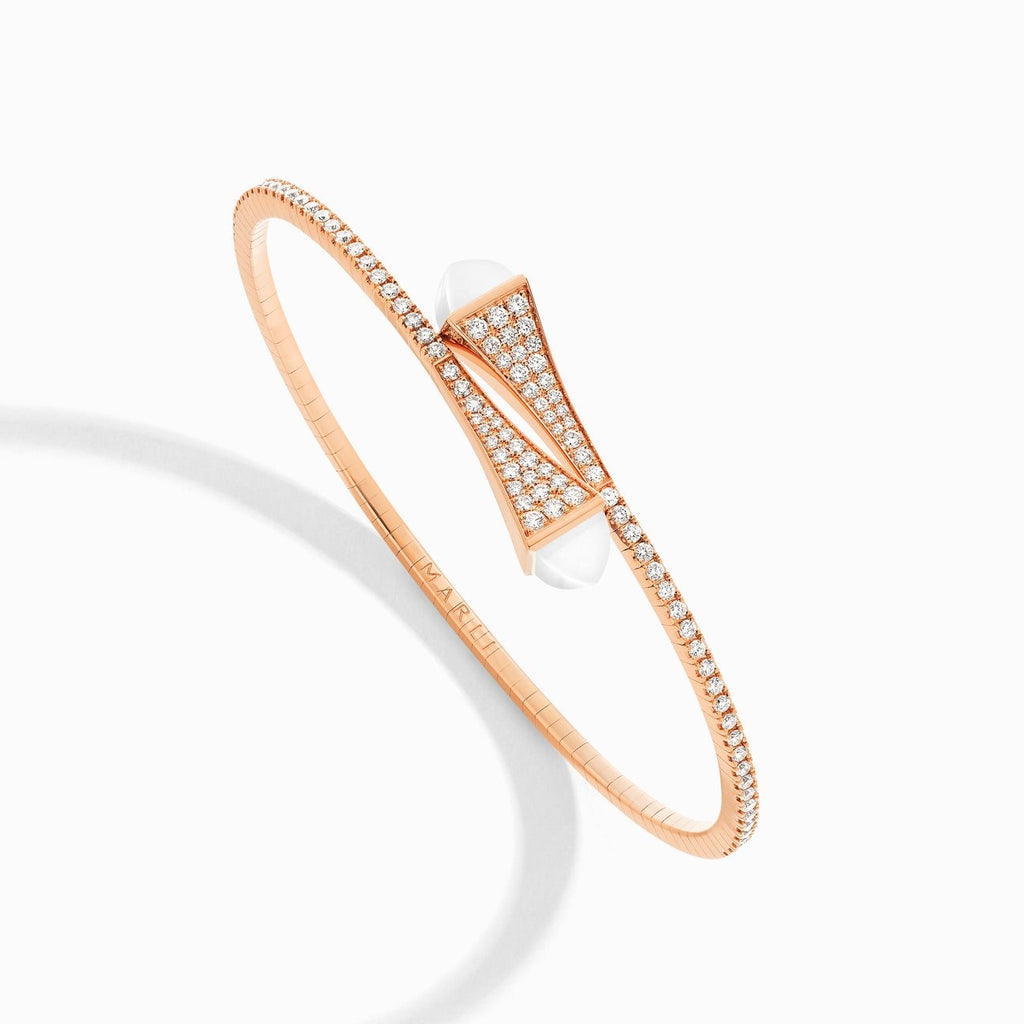 Cleo Diamond Midi Slip-On Bracelet Rose Gold