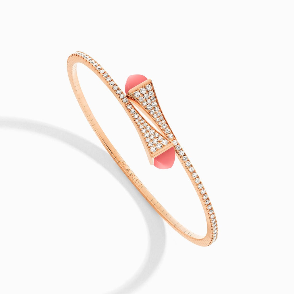 Cleo Diamond Midi Slip-On Bracelet Rose Gold
