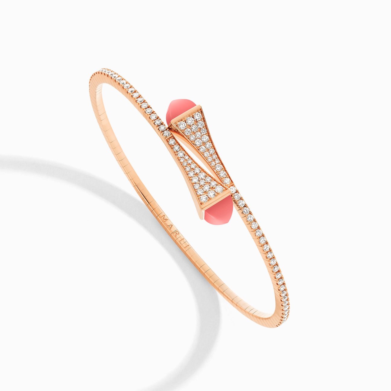 Cleo Diamond Midi Slip-On Bracelet Rose Gold