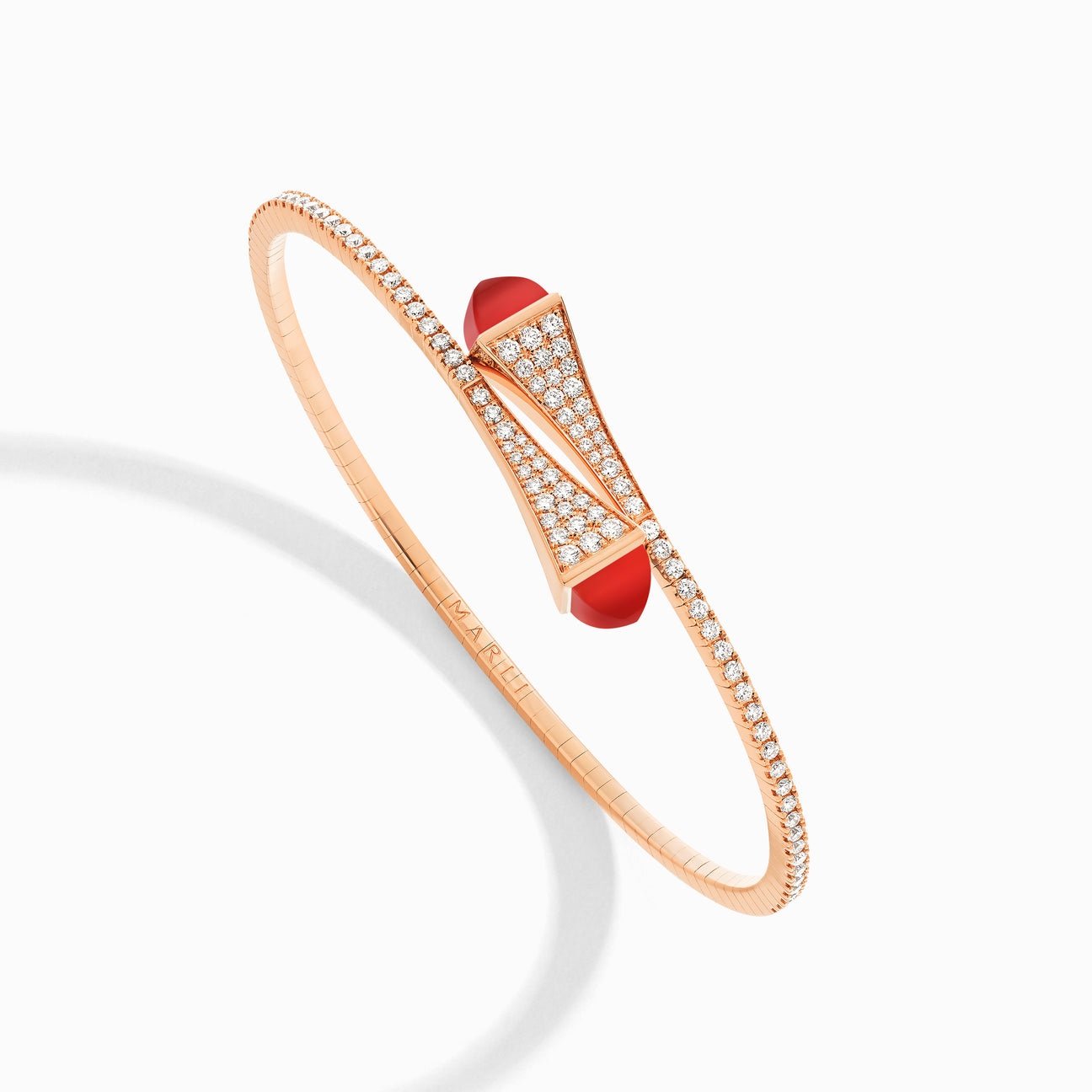 Cleo Diamond Midi Slip-On Bracelet Rose Gold