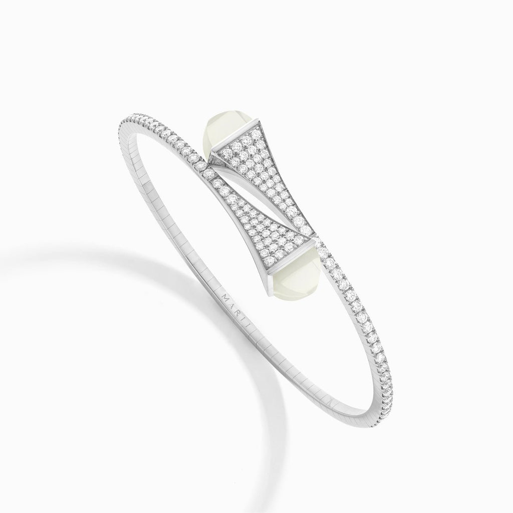 Cleo Diamond Slip-On Bracelet White Gold