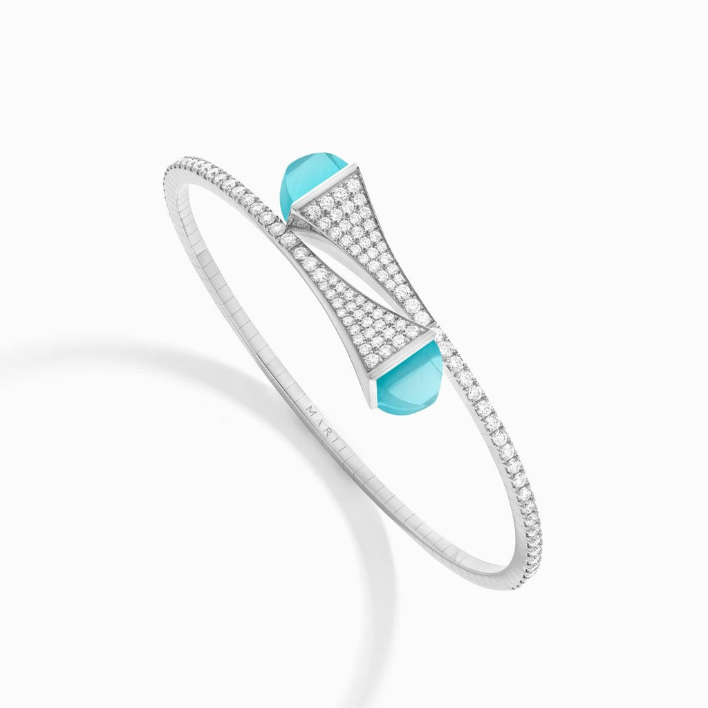 Cleo Diamond Slip-On Bracelet White Gold