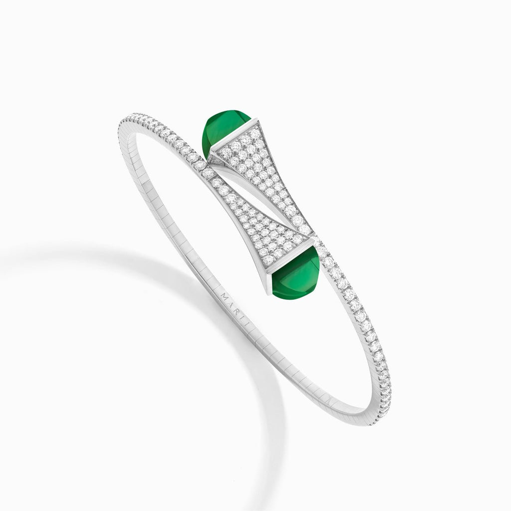 Cleo Diamond Slip-On Bracelet White Gold