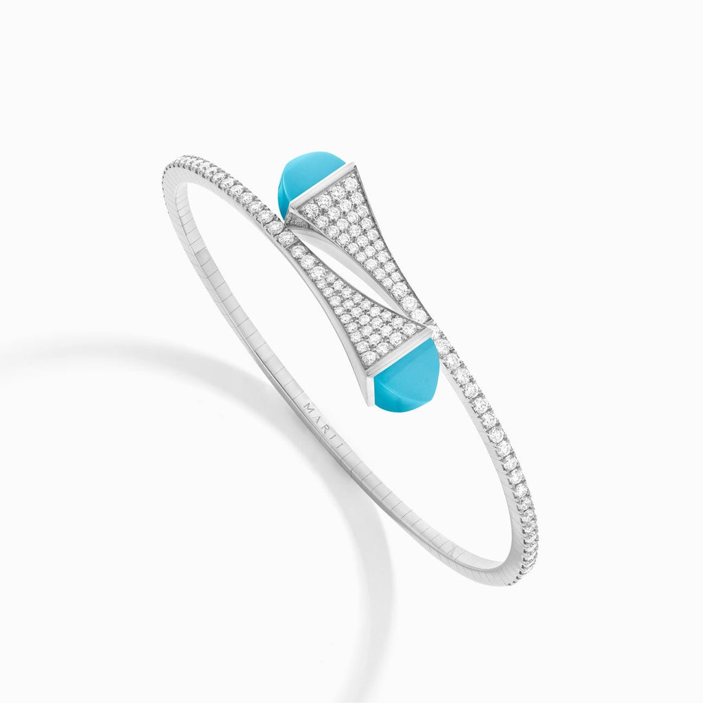 Cleo Diamond Slip-On Bracelet White Gold