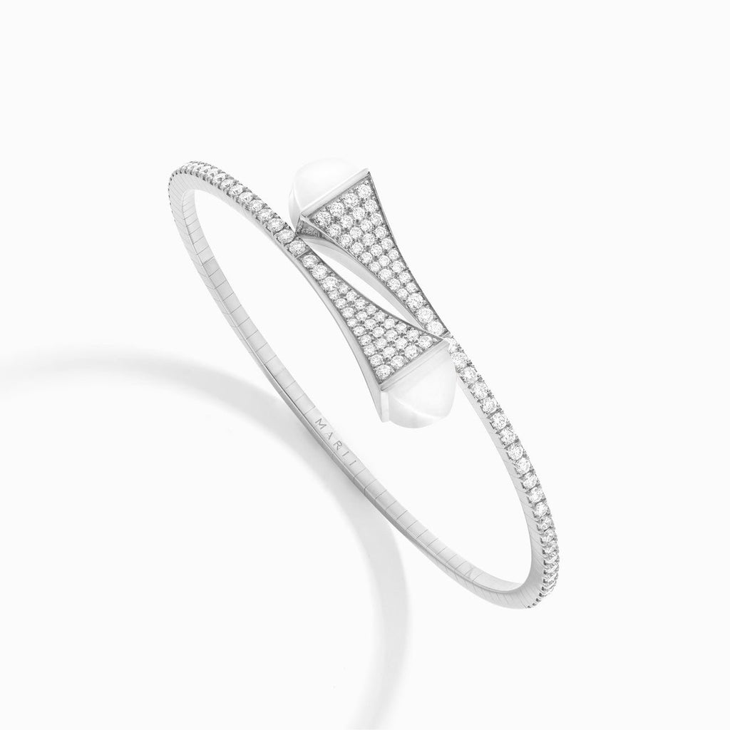 Cleo Diamond Slip-On Bracelet White Gold