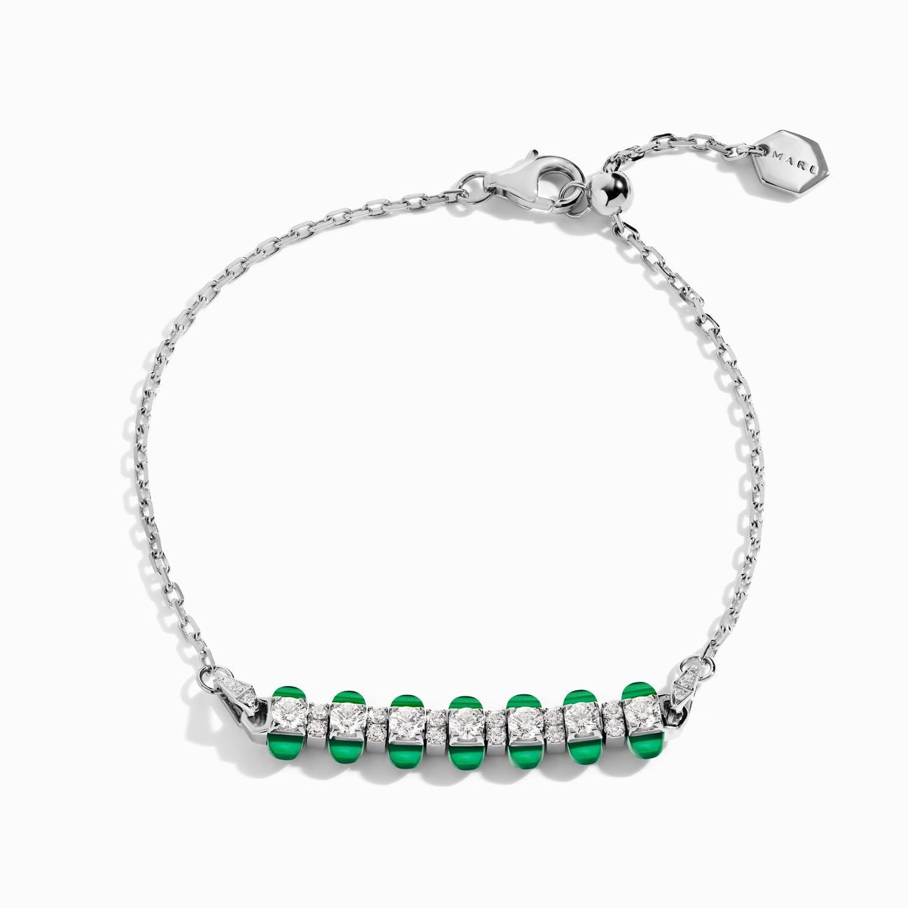 Tip-Top Diamond Chain Bracelet White Gold