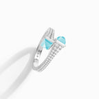 Cleo Diamond Slim Ring White Gold
