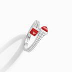 Cleo Diamond Slim Ring White Gold
