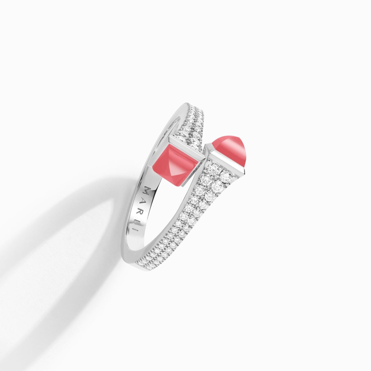 Cleo Diamond Slim Ring White Gold