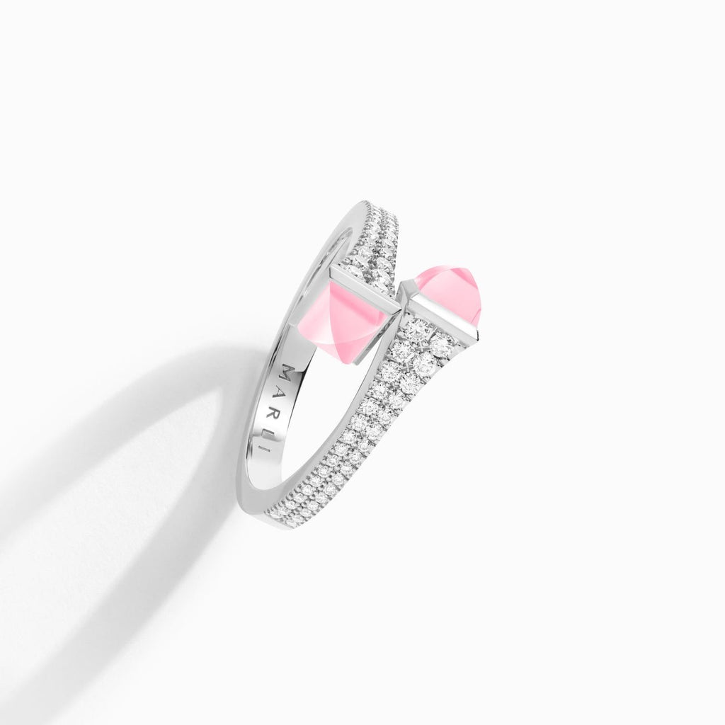 Cleo Diamond Slim Ring White Gold