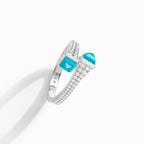 Cleo Diamond Slim Ring White Gold
