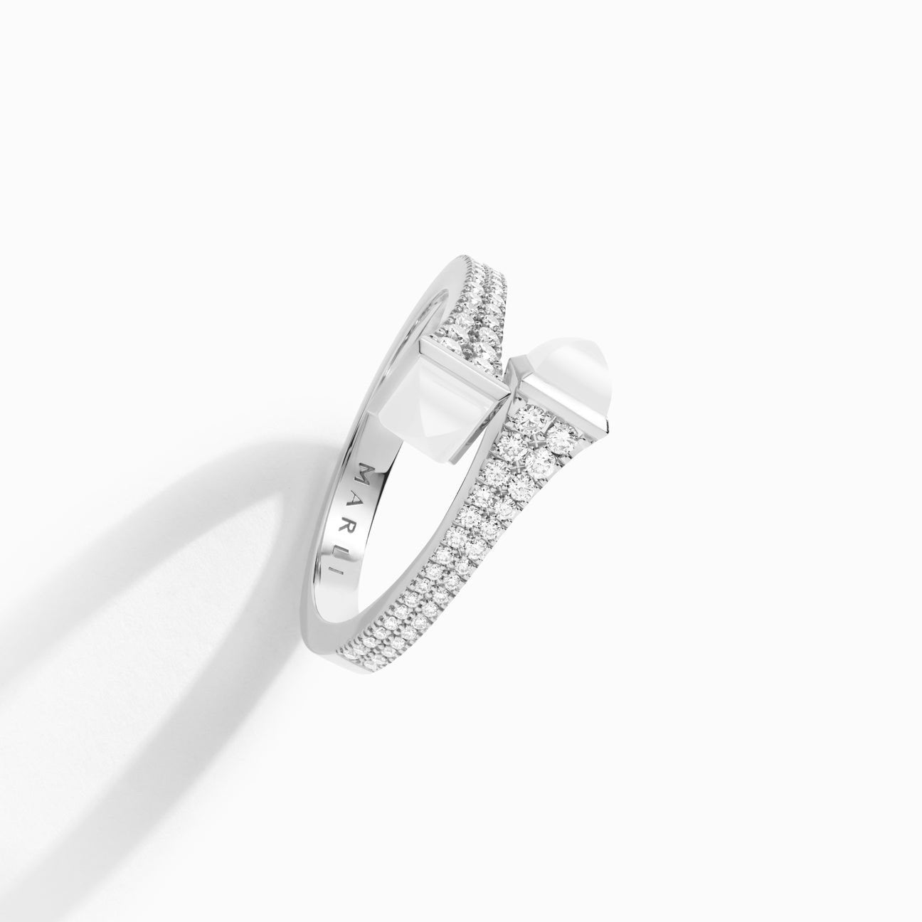 Cleo Diamond Slim Ring White Gold